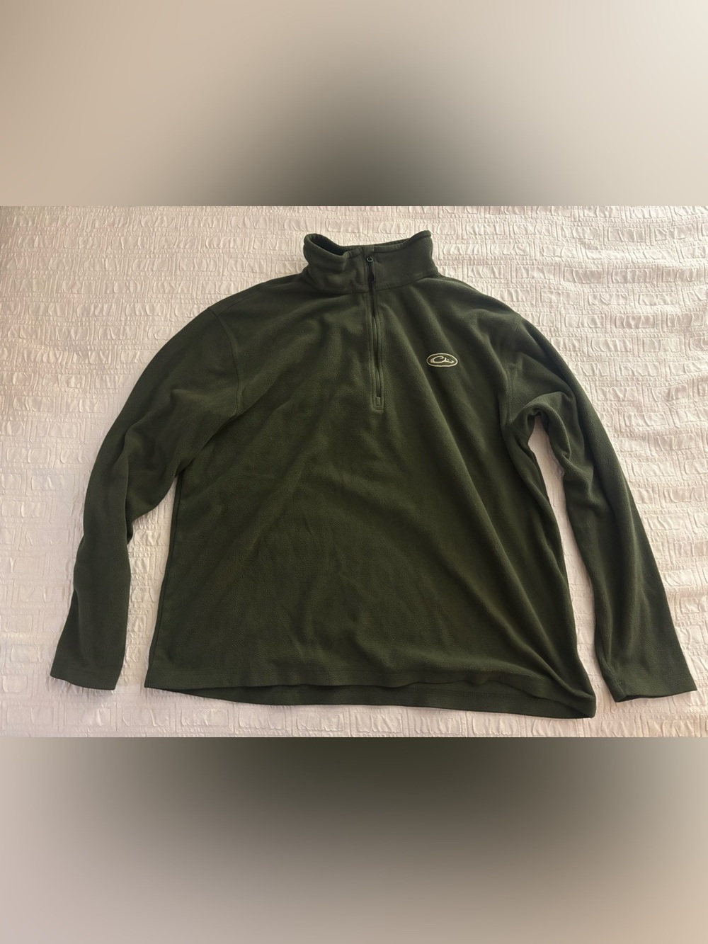Drake Olive Green Lightweight Fleece Jacket Quarter zip XL